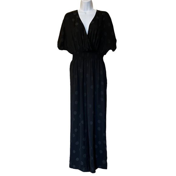 NWT Madewell Wrap Front Smock Waist Jumpsuit in Dot Jacquard Size Small - Picture 5 of 16